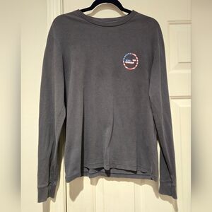 Vineyard Vines Men's XS Long Sleeve TShirt  American Flag Whale Logo